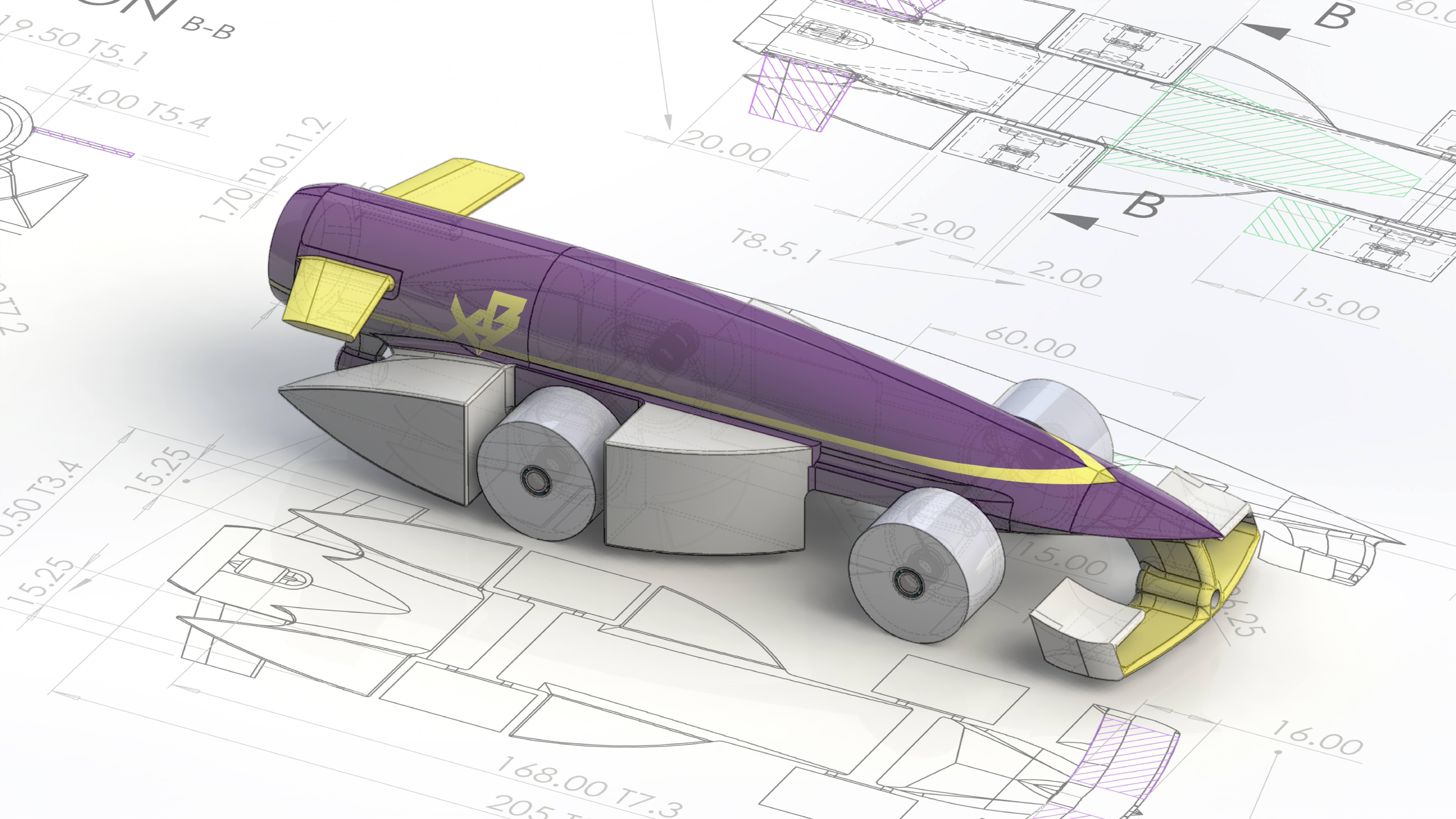 F1 in Schools Car Render